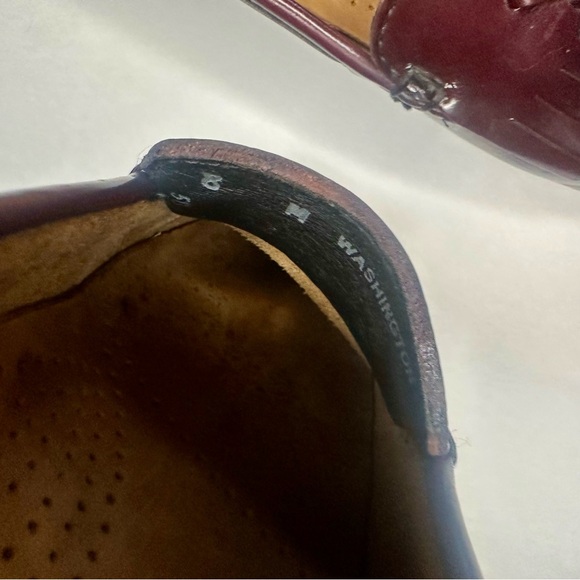 G.H. Bass Weejuns Burgundy Wine Leather Loafers, 8 - Picture 10 of 13